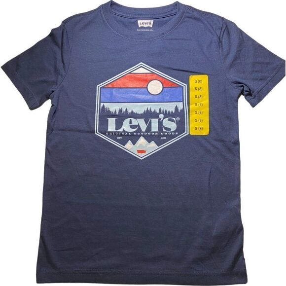 Levi's Boys T-Shirts 2-Pack Youth Set Navy & Hunter Green Medium (10/12) New - Picture 5 of 6